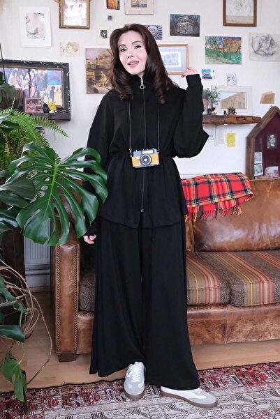 Ceylan Otantik Costum negru cu fermoar