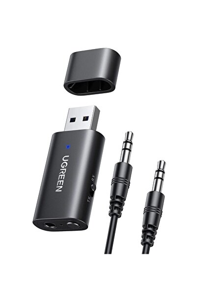 Ugreen CM523 Bluetooth 5.1 Аудио предавател и приемник, 3.5мм жак, USB, Черен