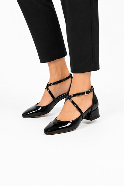 Jagulep Heeled girl's sandal - black