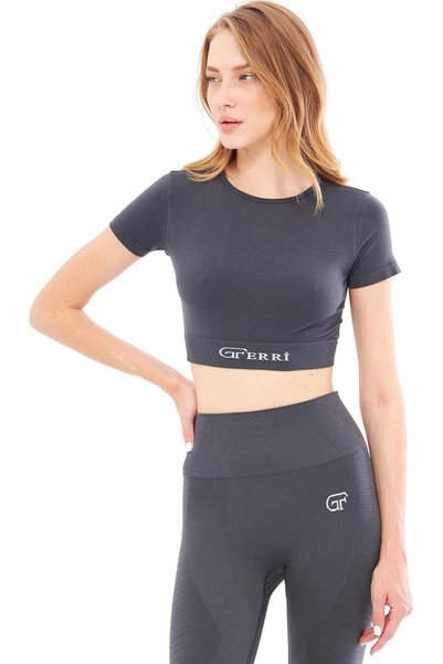 AJ X GF Soft Textured, Flexible Yoga, Running, Sports and Everyday Crop Top Milea