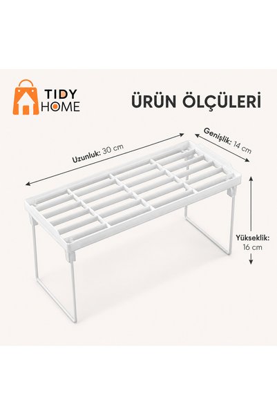 Tidy Home 4 قطع من الرفوف المعدنية الصغيرة الحجم لتنظيم الأكواب والشاي في الحمام