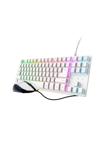 Trust Kit wireless tastatură și mouse GXT 798TW 2-în-1, Alb