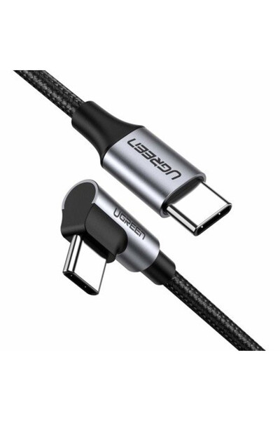 Ugreen Cablu cot US255 USB-C la USB-C, 3A, 60W, 2m (negru)