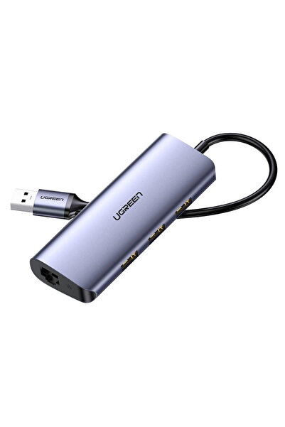 Ugreen Adaptor multifunctional HUB USB Tip C - 3 x USB / Ethernet RJ-45 / mic...