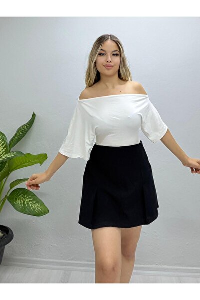 Velista Fusta pantaloni scurți de in pentru femei