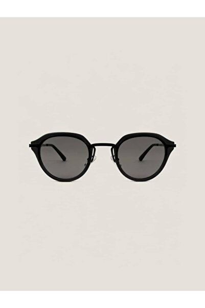 Eyemood Unisex Round Sunglasses Black Frame Smoked Glass Re Cardiff C1