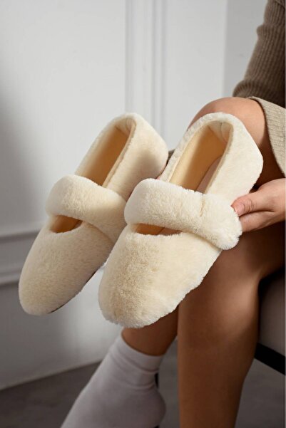 FEMME FATALE Plush-Fored Stylish Women's Ballet Flats for Indoor and Outdoor Use