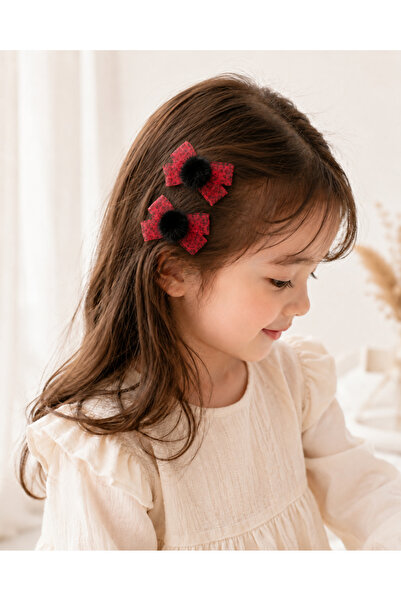 chipiques 2-Pack Black Mini Leopard Patterned Red Organza Ribbon