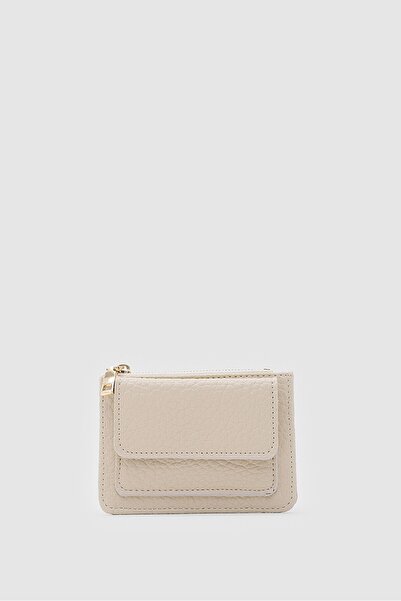 Shule Bags Ciel women's card holder with coin pocket - cream