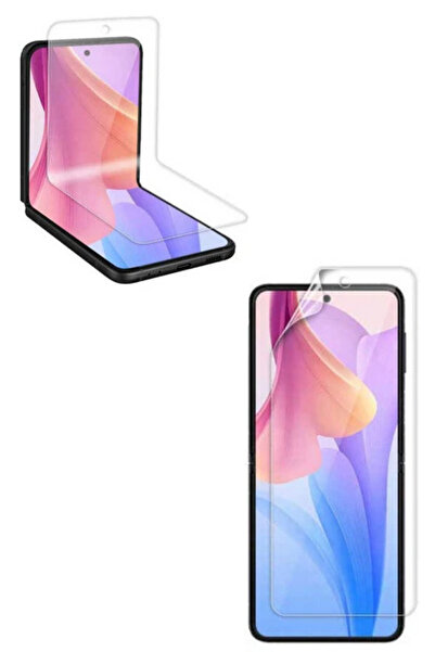 Samsung Galaxy Z Flip 6 Uyumlu Mat Nano Ekran Koruyucu | Ön ve Arka Cam Dahil - Kenarsız Tam Mat, Kırılmaz Esnek Yapı
