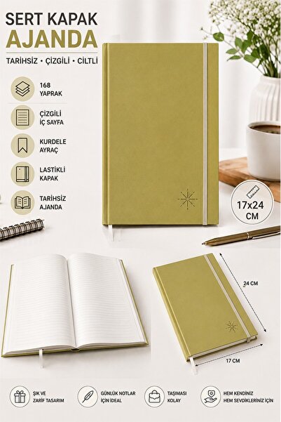 Artlantis Quality Undated Agenda Notepad 17X24Cm 1 Piece Lizz Ofs Rubberized ...