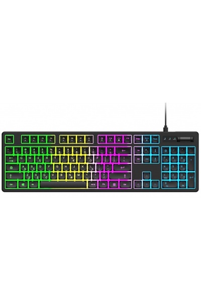WZK Wozinsky WKG-200 RGB Membrane Gaming Keyboard with Scroll Wheel - Black