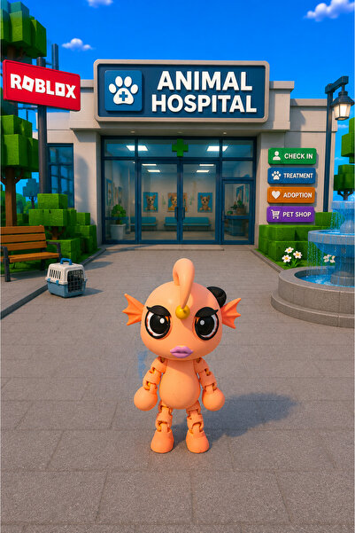 You Toys Roblox Animal Hospital Balık / Hayvan Hastanesi Tamamı eklemli ve Ha...