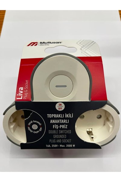 Mutlusan Dual Switch Golyat Plug Socket Liva