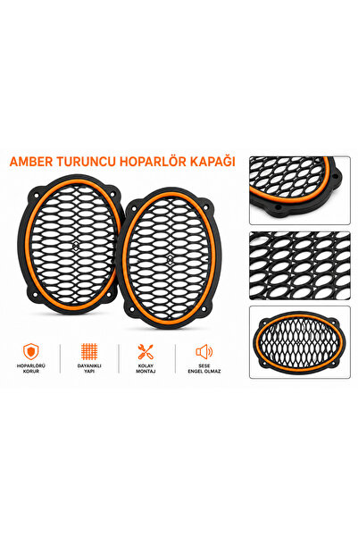 FIRSAT YOLU OVAL AMBER NEON LEDLİ HOPARLÖR KAPAĞI