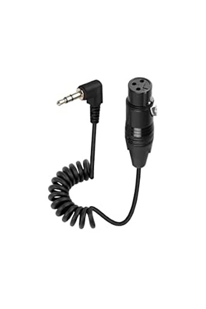 GENERAL كابل محول صوتي مطلي بالذهب بزاوية 90 درجة من 3.5 ملم TRS إلى XLR 3Pin...