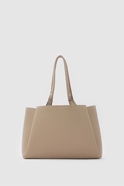 Shule Bags Beige maxi tote bag