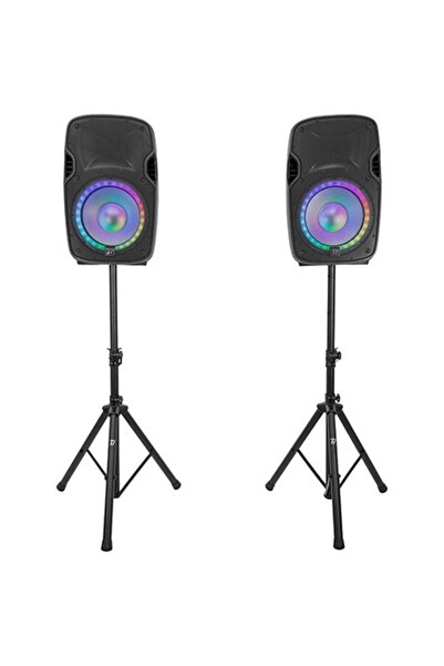 BoomTone DJ SET BOXE 2X12 "/30CM 2X250W RMS 1 ACTIV + 1 PASIV USB/SD/BT/FM