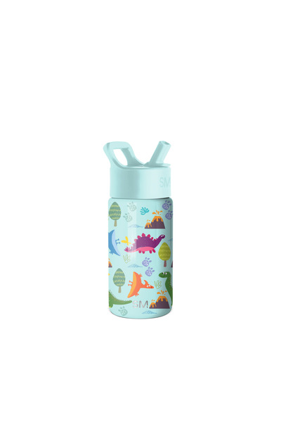 Simple Modern Kids Summit 0.4L / 14oz Katlanır Pipetli Termos Suluk Dinazor D...
