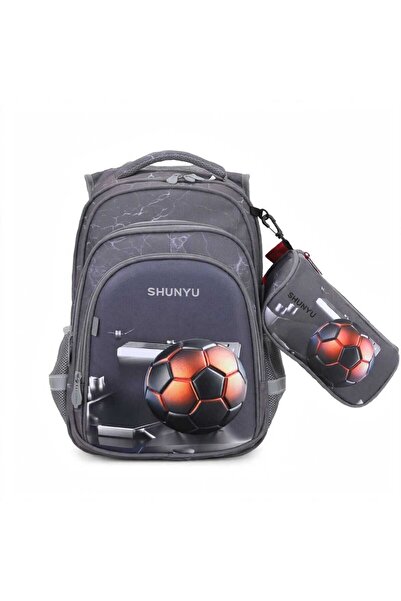 Shuniu Set rucsac școlar ergonomic și penar pentru băieți - Rucsac ortopedic ...