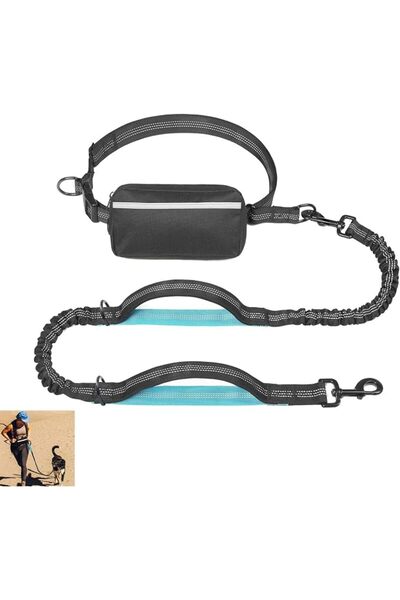 GENERAL Joyz Hands Free Dog Leash, Retractable Rubber Bungee Cord, Hands Free...