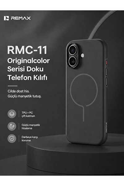 Remax Originalcolor Apple iPhone 17 MagSafe Uyumlu Metal Tuşlu Premium Kılıf ...