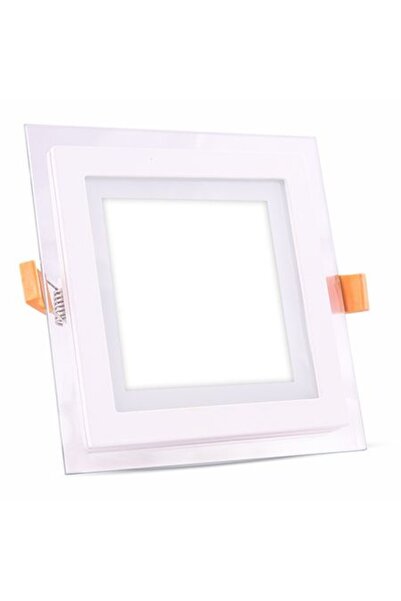 V-TAC Corp de iluminat LED pătrat integrabil 12W 6400K alb rece, sticlă
