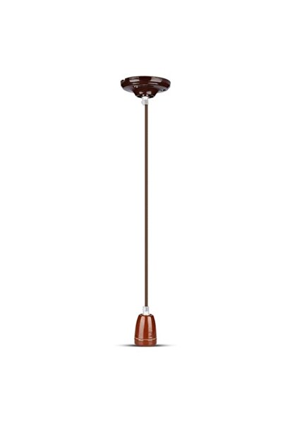 V-TAC PORCELAIN CEILING PENDANT E27 BASE - BROWN