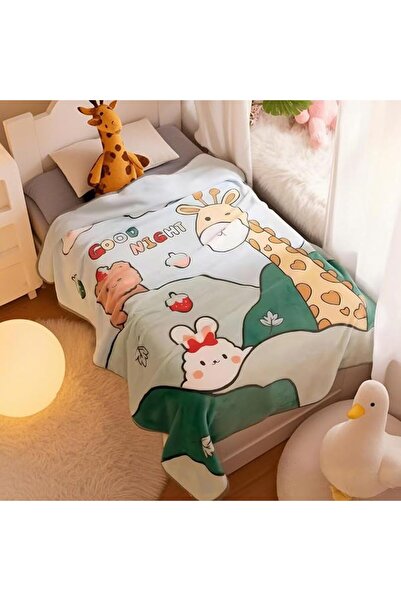 Homarket Giraffe Design Blanket Made of Soft and Lightweight Flannel Fabric f...
