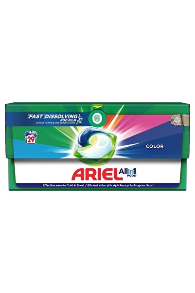Ariel All in One Pods Color, detergent automat de rufe, capsule, 29 buc