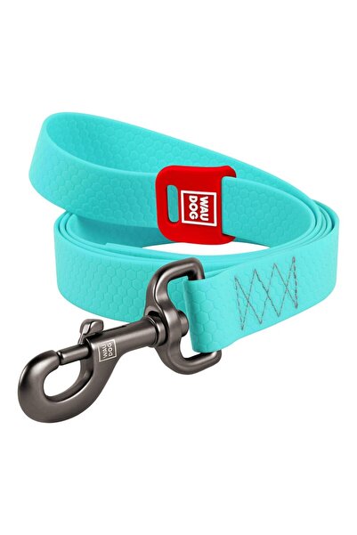 WAUDOG Luminous waterproof dog leash width 20 mm, length 183 cm turquoise