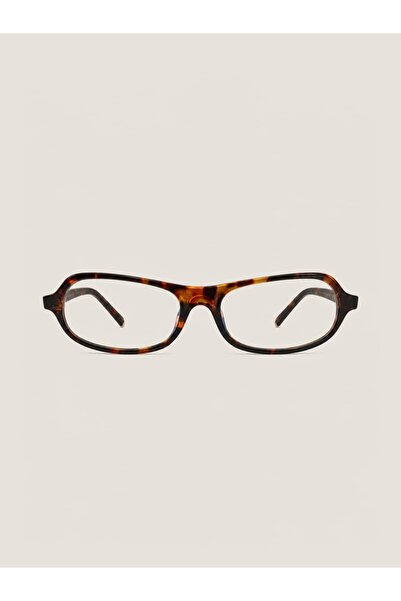Eyemood Unisex Rectangular Clear Glass Eyeglasses Leopard Pattern Frame Monte...
