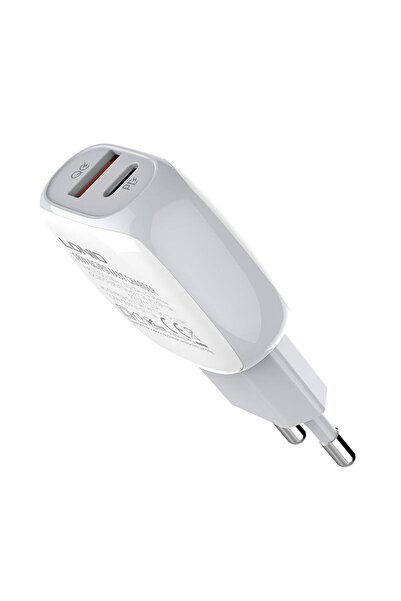 LDNIO Incarcator de retea A2313C, USB si USB-C, PD si QC 3.0, 20W, Alb