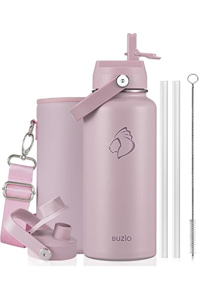 BUZIO Insulated Water Bottle That Keeps Water Cold for 48 Hours Large Capacit...