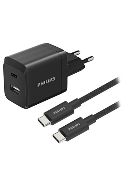 Philips DUAL USB-A USB-C 45W MAINS CHARGER