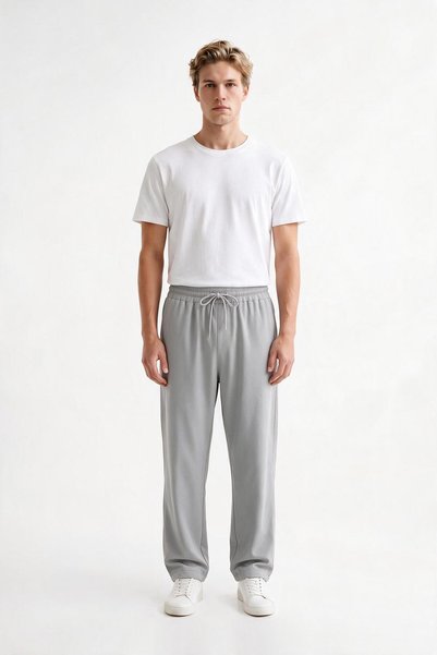 VESTRO Men's Gray Parachute Fabric Loose-Fit Oversize Comfortable Fit Pants
