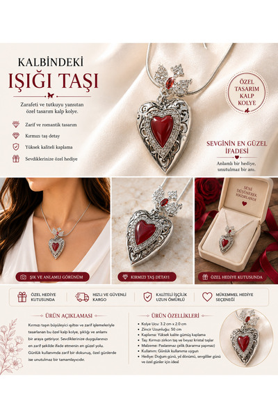 FG KONNİCHİWA Women Men Steel Clamshell Heart Pendant Steel Chain Twist Chain...