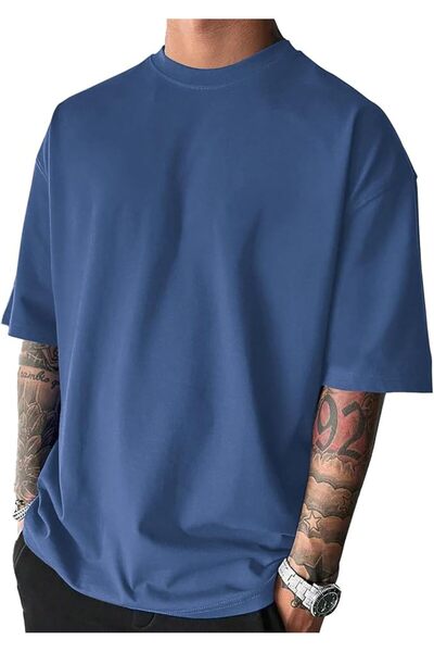GENERAL Trendy Oversized Workout T-Shirt Short Sleeve Slim Crew Neck Lightwei...