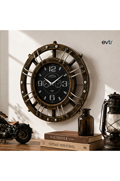EVTR Luxury Design 40 cm Eskitme Metal Perçinli Endüstriyel Vintage Büyük Boy...