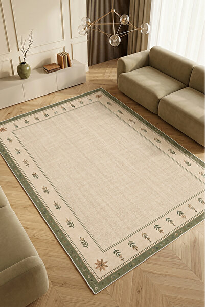 Decomia Home Dijital Kaymaz Yıkanabilir Jüt Desenli Salon Halısı Mutfak Halıs...