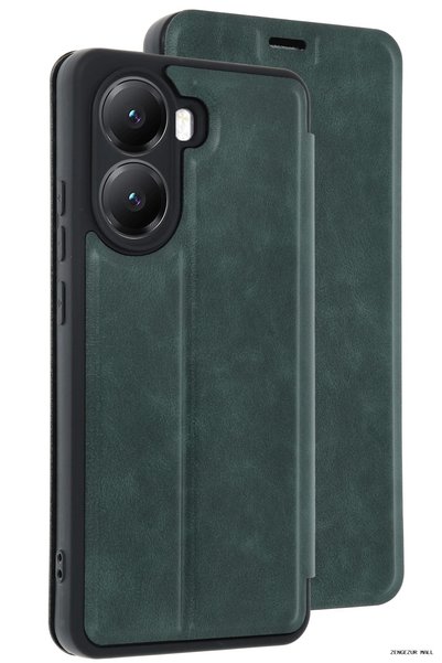New Face غطاء حماية قابل للطي لهاتف Poco X7 Pro من ZNGZRMLL - (190658) أخضر داكن