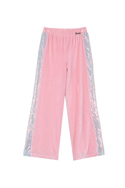 Barbie Pembe Kız Çocuk Simli Pantolon BRB5WG-PNT6206
