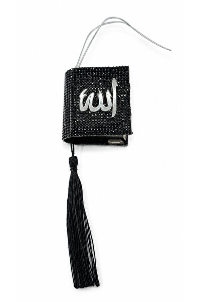 EFEAKS Black Crystal Stone Quran Design Car Rearview Mirror Ornament