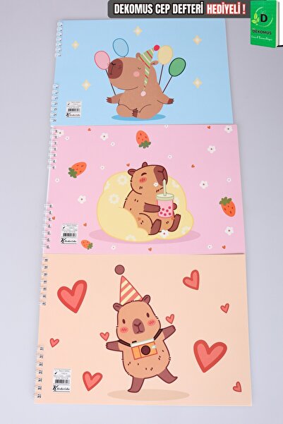 capybara 17X24 cm Picture Notebook Single Piece "Dekomus Pocket Notebook with...