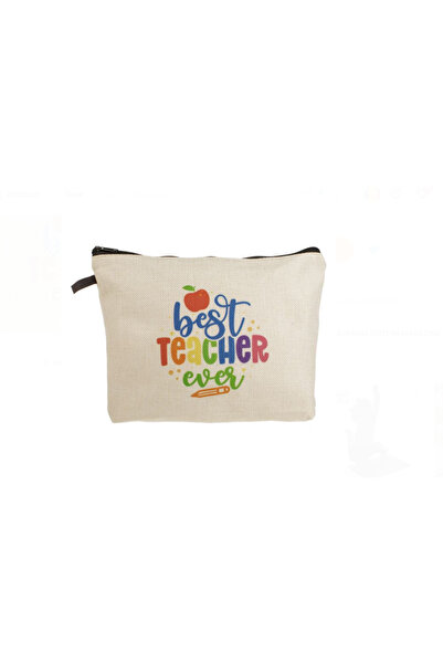 Casuta cu Minuni Portfard Bej  "Cel mai bun profesor din lume " 26x5x18cm