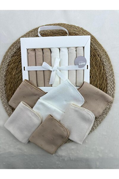 Caramell Patterned Baby Mouth Wipes, Pack of 7