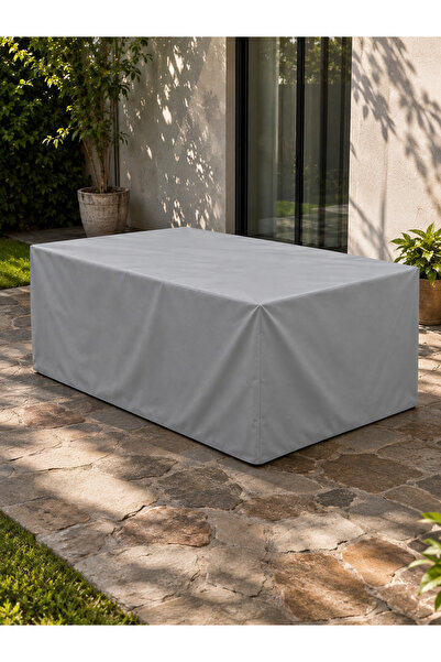 COCEM Bahçe Mobilyası Brandası 300x160x80 cm Su Geçirmez Koruyucu Örtü Masa S...