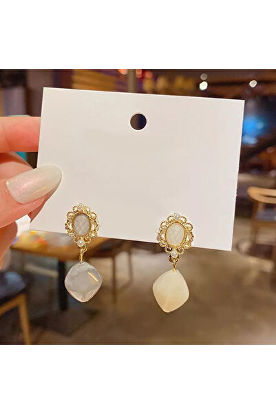 dorbe Women's Golden Rhinestone Drop Earrings
