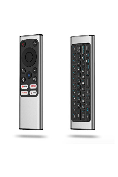 Brix Universal TV Remote Mini Keyboard Wireless Combo with Voice Air Mouse, I...