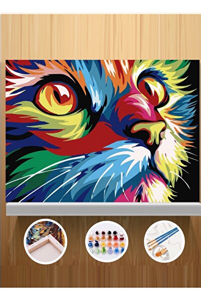 Sayılarla Numaralı Boyama Hobi Seti 40x50 cm - Fırça ve Akrilik Boya Dahil Kendin Yap Tuval Tablo